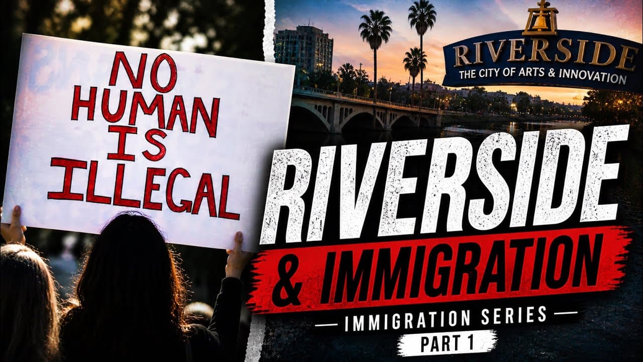 Still from Truth Computing Media reporting in Riverside, California