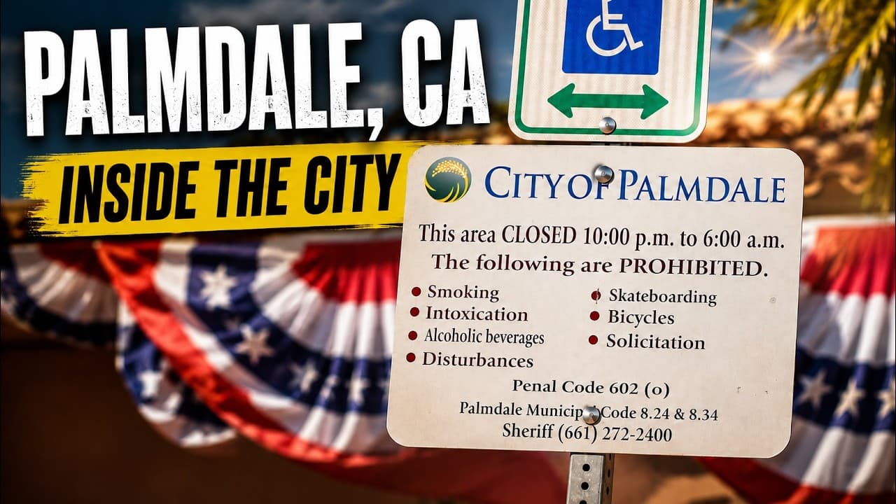 Still from Truth Computing Media reporting in Palmdale, California
