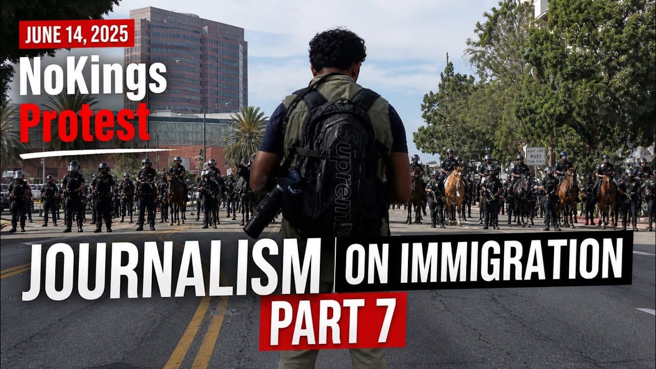 Still from Truth Computing Media video reporting on the No Kings protest in Los Angeles