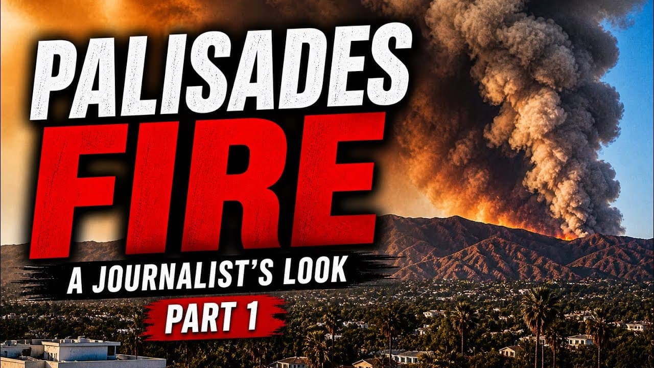Still from Truth Computing Media reporting on the Pacific Palisades fire